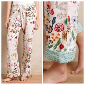 Anthropologie Lilka flannel pajama bottom pants